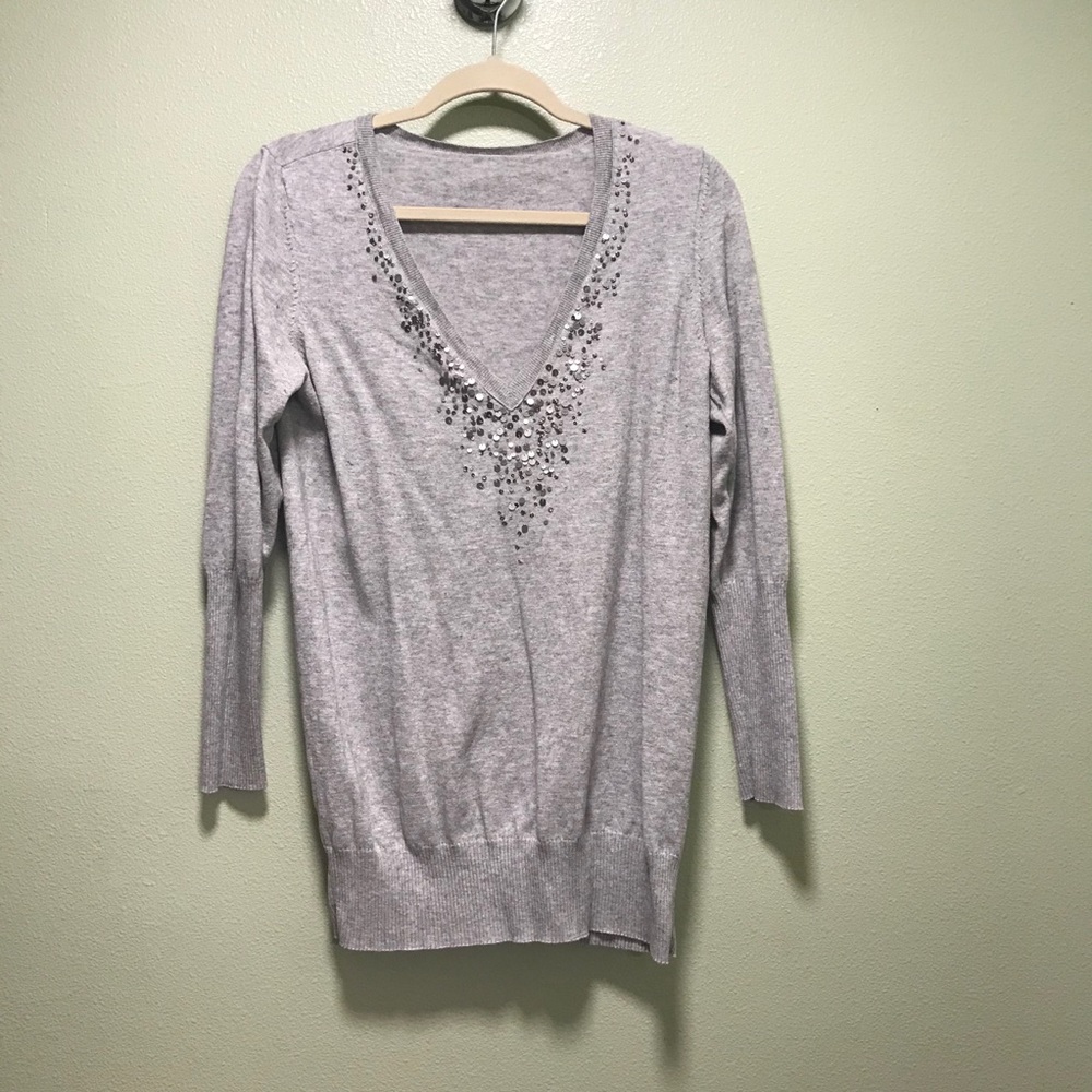 Grey Sequined Sweater